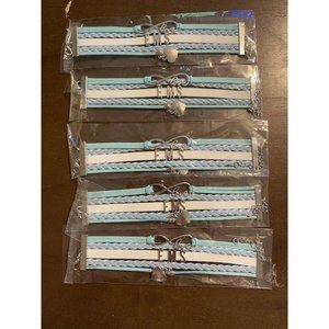 Lot of 5 EMS Wrap Rope Faux Leather Infinity Bracelets EMT Rescue